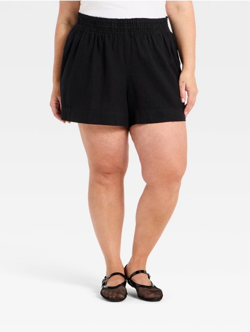 NWT Universal Thread Women’s XXL Black Linen-Blend Shorts